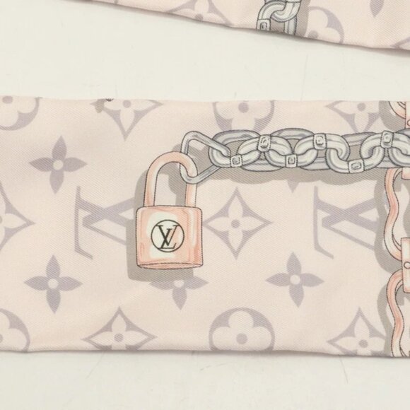 Louis Vuitton Monogram Confidential Silk Bandeau Scarf - Light Pink - Picture 4 of 8
